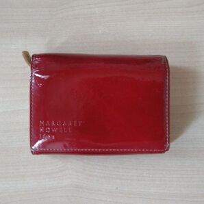 MARGARET HOWELL idea エナメル財布 レッド
