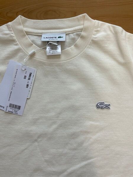 LACOSTE ラコステ Tシャツ サイズ US S オフホワイト 新品 未使用