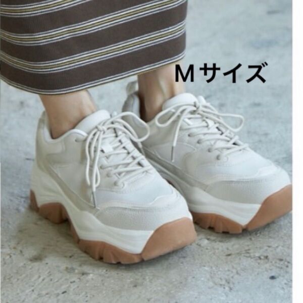 mysa closet 田中里奈 スニーカー M アイボリー しまむら