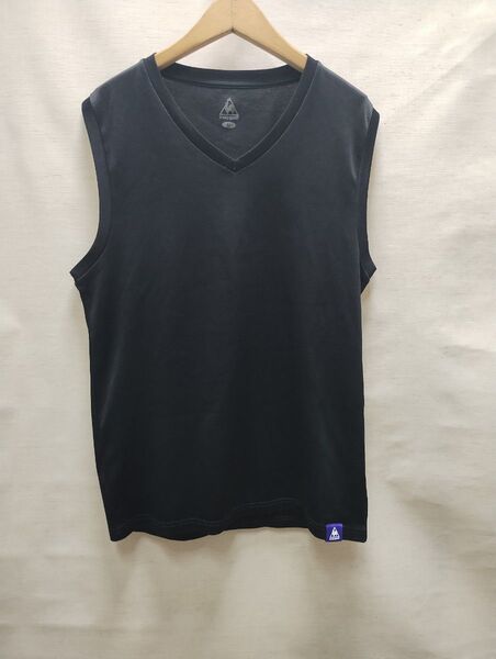 全国送料無料ルコックスポルティフlecoqsportifメンズノースリーブポリエステル100%素材スポーツ半袖TシャツMサイズ