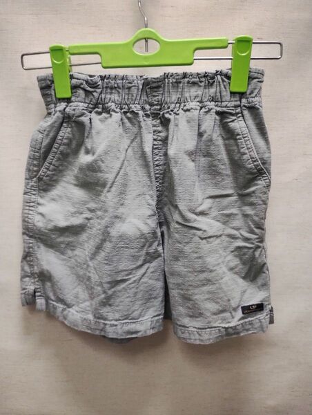 全国送料無料 マーキーズ MARKEYS 子供服 男&女の子 リップストップ素材 グレー色ショートパンツ 140