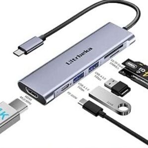 USBハブ 4K HDMI USB3.0 SD/TFカードスロット搭載