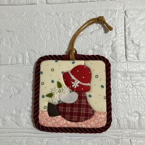 きめこみパッチワーク スーちゃん 壁掛け飾り ハンドメイド