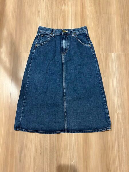 リー LEE デニムスカート ロング オーガニックコットン インディゴブルー M