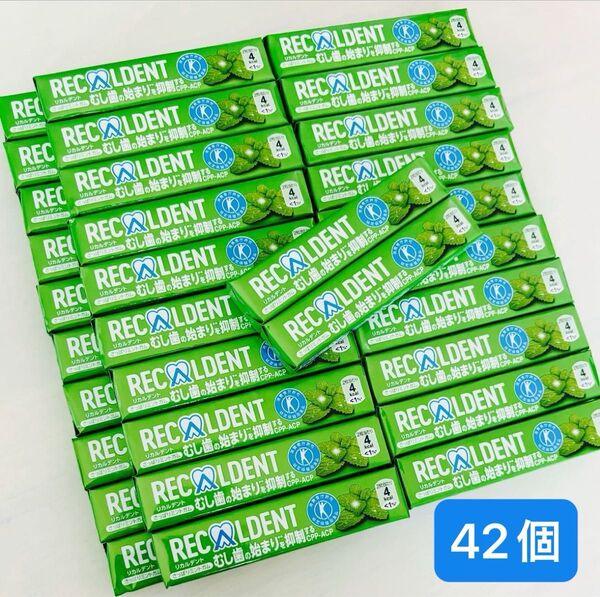リカルデント さっぱりミントガム 14粒×42個 シュガーレス粒ガム