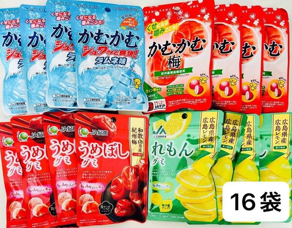 お菓子詰め合わせ〈グミ・チューイングキャンディ〉4種16袋