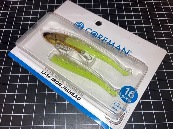即売 送料無料 配達記録付発送 新品 コアマン IJ-16 (チャートバック) アイアンジグヘッド ij16 シーバスルアー