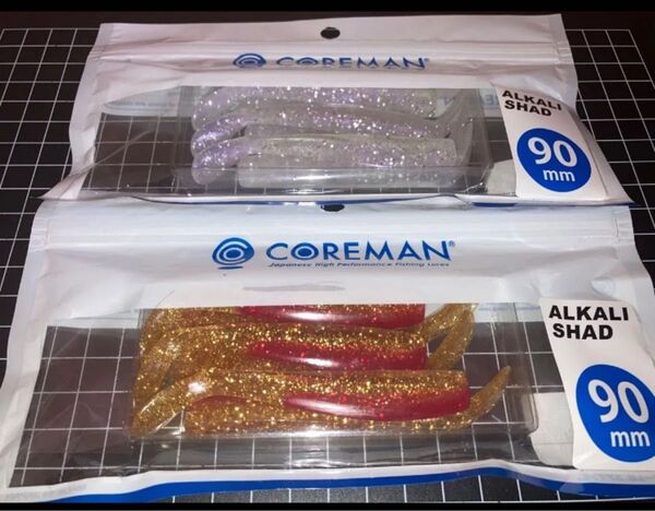 即売 送料無料 配達記録付発送 コアマン アルカリシャッド90 2個セット (アカキン、ケイムラパール) デカカリシャッド