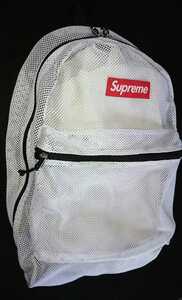 新品 16SS Mesh Backpack 白 Box Logo white 国内正規品 Supreme