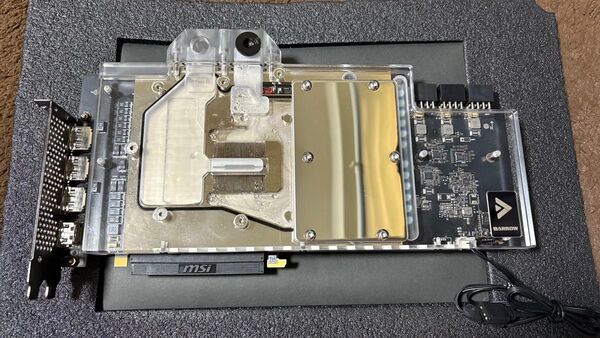 MSI GeForce RTX 3090 SUPRIM X 24G BARROW ウォーターブロック 本格水冷 中古品 動作確認済