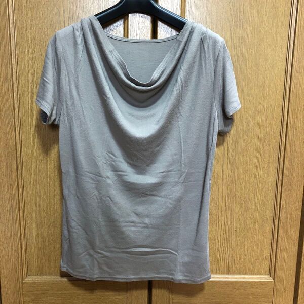 半袖 カットソー Tシャツ トップス 無地 シンプル グレー サイズM