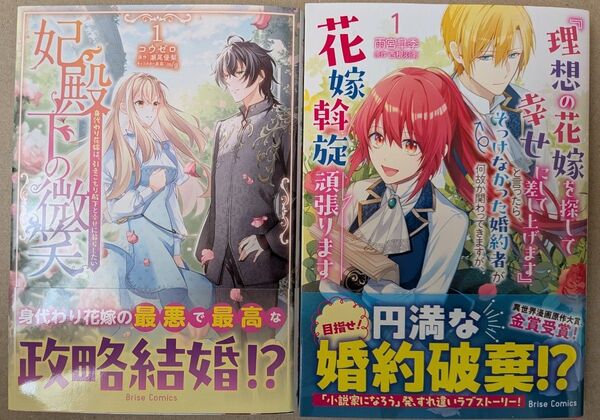 「妃殿下の微笑1」「『理想の花嫁を探して幸せにして差し上げます』と言ったら~1」★ブリーゼコミックス 2冊セット