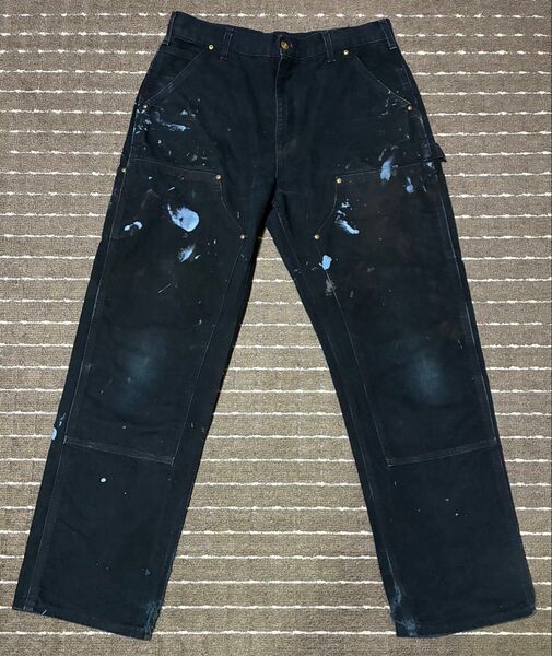 ペンキ飛び carhartt ダブルニーペインターパンツ 33×32 USA製