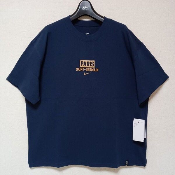 NIKE×PARIS SAINT-GERMAINパリサンジェルマン新品未使用刺繍プリント半袖TシャツネイビーサイズXL