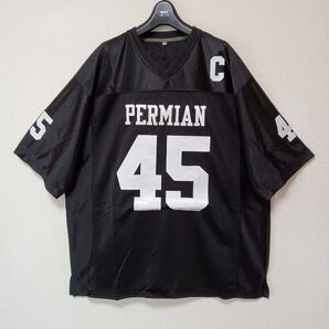 ホッケーシャツ新品未使用PERMIAN45メッシュ半袖シャツy2kブラックサイズXL