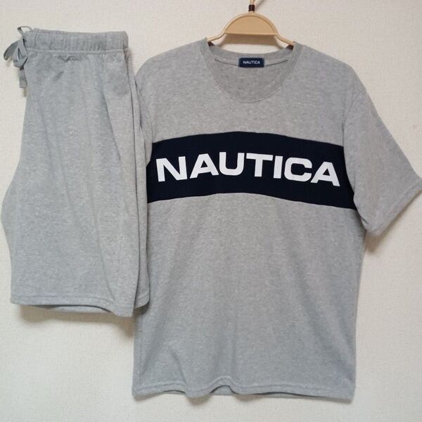 NAUTICAノーティカ新品未使用上下セットアップTシャツ半袖ハーフパンツグレーサイズL