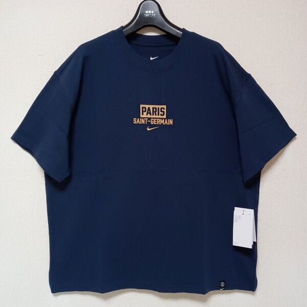 NIKE×PARIS SAINT-GERMAINパリサンジェルマン新品未使用刺繍プリント半袖TシャツネイビーサイズXL