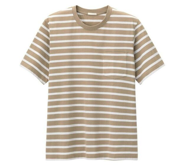 GU ボーダークルーネックT (半袖) Tシャツ ボーダー 半袖 クルーネック