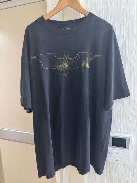 00s BATMAN フェード ビンテージ レギュラー ムービー Tシャツ バットマンビギンズ XL