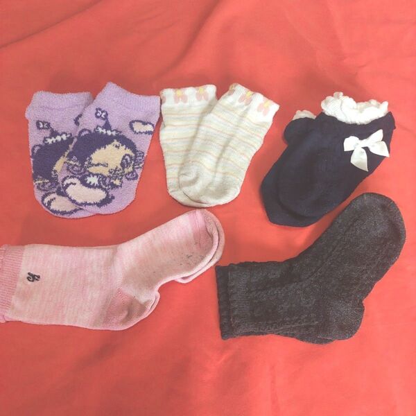 女の子 靴下 5足セット まとめ売り キッズ靴下5足セット 15〜20cm