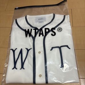 【新品未使用】WTAPS ベースボールシャツ ホワイト×ネイビー