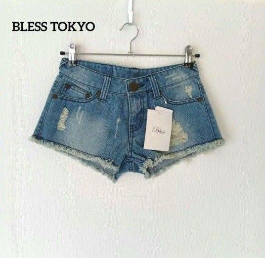 BLESS TOKYO ブレストウキョウ☆クラッシュデニム ホットパンツ