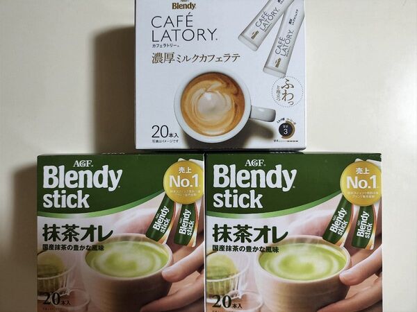 ブレンディ 抹茶オレ40本とカフェラトリー スティック 濃厚ミルクカフェラテ 20本 計60本