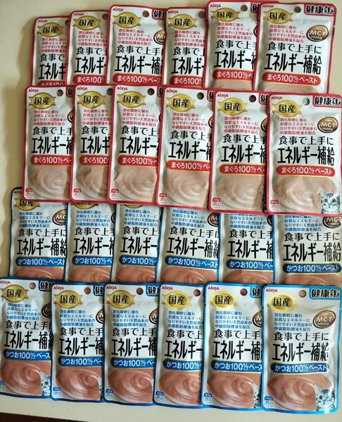 国産 健康缶パウチ エネルギー補給 かつおペースト 40g×12袋 まぐろペースト40g×12袋 計24袋 訳あり