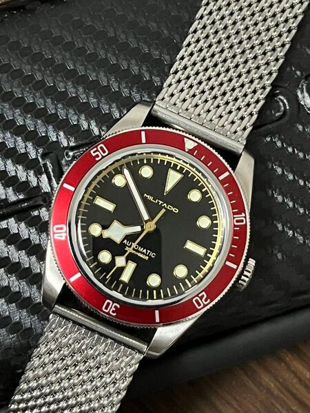 MILITADO ML06 NH35 BB58 自動巻き サファイアクリスタルガラス TUDOR ダイバーズ