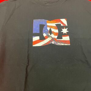 DC Tシャツ アメリカ国旗柄 ブラック L メンズ