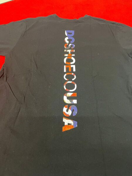DC SHOE Tシャツ 黒 ブラック メンズ 半袖 星条旗