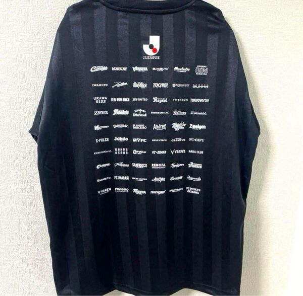 Jリーグ Tシャツ メッシュ トレーニングシャツ J.LEAGUE 黒 3L 60チーム総ロゴ
