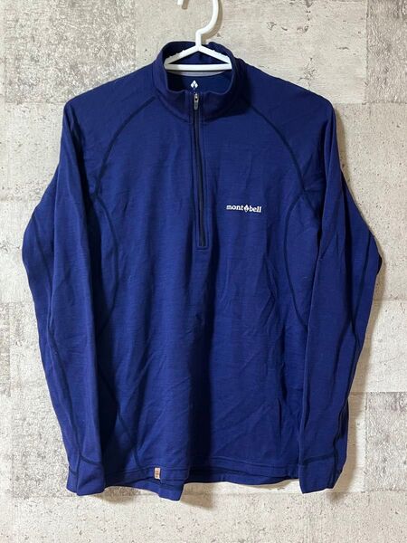 mont-bell モンベル ハーフジップ ネイビー シャツ ジップシャツ アウトドア