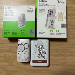 ベルキン、ディズニー 充電器2セット、ワイヤレス充電、新品、