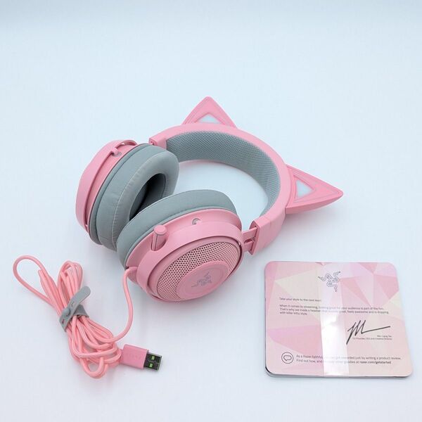 Razer Kraken Kitty Quartz Pink ゲーミングヘッドセット