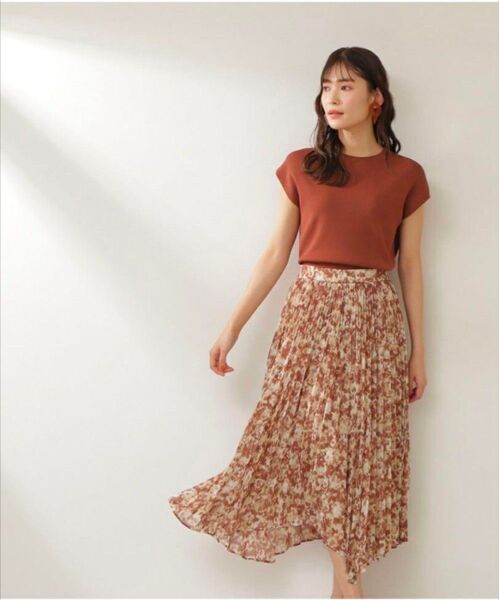 NATURAL BEAUTY BASIC プリーツスカート ベージュ