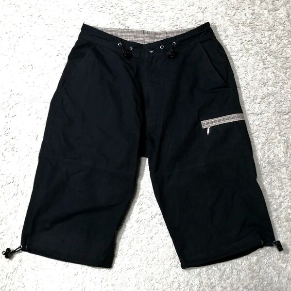 ★バーバリーブラックレーベル★ハーフパンツ 黒 ショートパンツ 短パン 良品