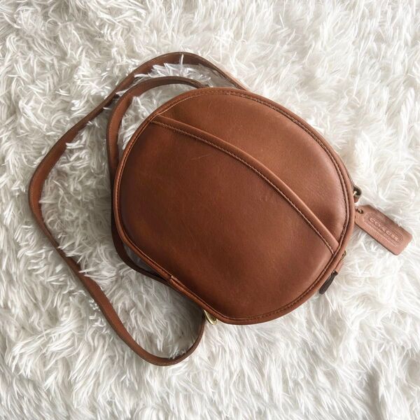極美品 ヴィンテージ OLD COACH オールドコーチ キャンティーン ショルダーバッグ レザー ブラウン