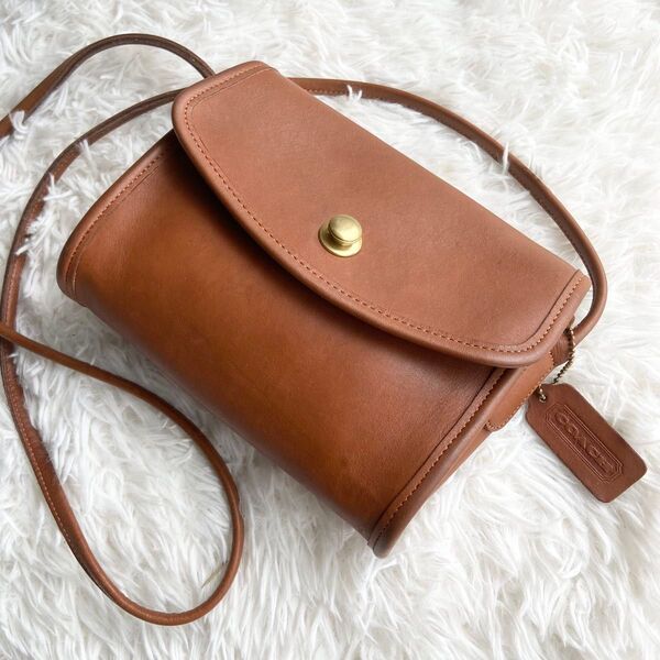 希少 ヴィンテージ OLD COACH オールドコーチ ショルダーバッグ ドイツホック USA 9892 レザー ブラウン