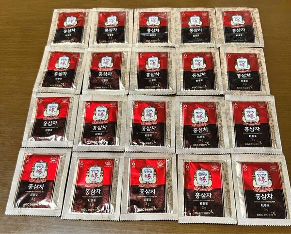 高濃縮極上高麗人参茶『正官庄6年根紅参茶☆茶ラベル』20袋