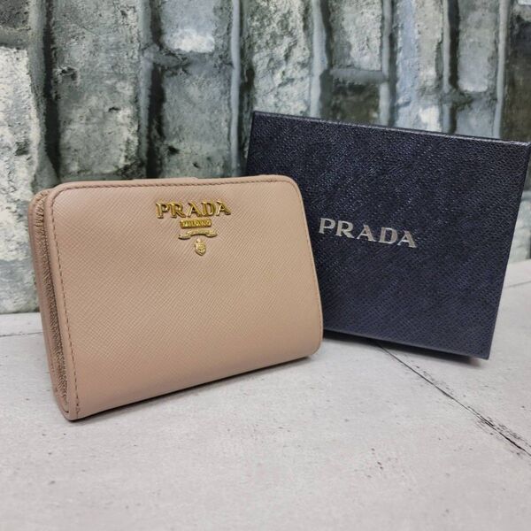 正規品 PRADA サフィアーノ 1ML018 ピンクベージュ プラダ財布