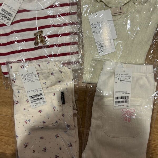 プティマイン 4着セット tシャツ2着ズボン2着 120cm