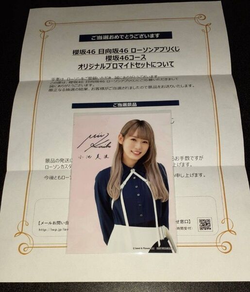 小池美波 櫻坂46 生写真 ブロマイド ローソン アプリくじ