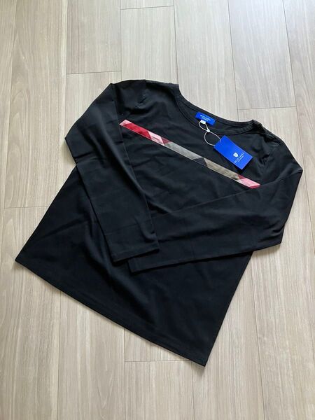 ブルーレーベルクレストブリッジ カットソー Tシャツ 長袖 ブラック 38M 新品タグ付