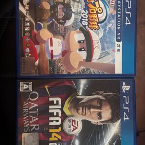 PS4ソフト 2本セット 実況パワフルプロ野球2018 FIFA14お値下げ可