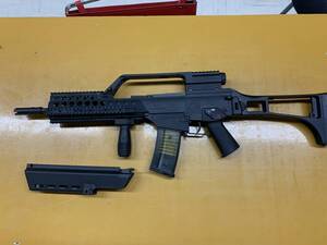 S&T 電動ブローバック H&K G36KV CNCアルミ RASレールハンドガード FIRST SAMCOタイプ SVG バーティカルグリップ装備 内部カスタム済 訳有