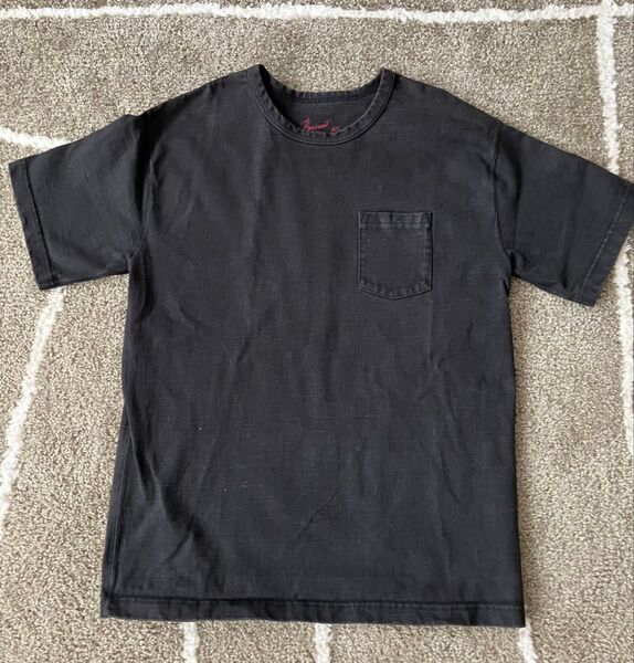 BONCOURA ヘビーウエイトポケットTシャツ ブラック 40