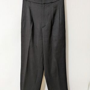 one after another NICE CLAUP ツータック テーパードパンツ ワイドパンツ ブラック S