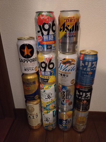 アサヒスーパードライ他 アルコール飲料まとめ売り 合計14本