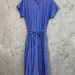 fifth ストライプ柄シャツワンピース ブルー Mサイズ